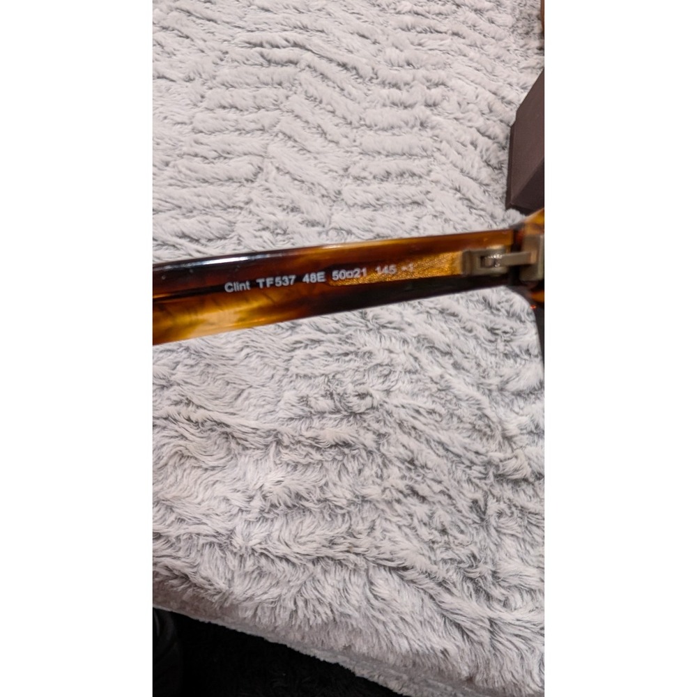 TOM FORD Tortoise Clint Sunglasses -TF537 Yellow Lens Unisex W/ Case & Box -23 - Picture 8 of 8
